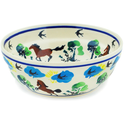 Polish Pottery Bowl 7&quot; Like The Wind