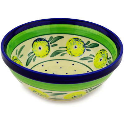 Polish Pottery Bowl 7&quot; Limon Swirl