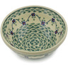 Polish Pottery Bowl 7&quot; Lucky Blue Clover