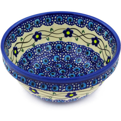 Polish Pottery Bowl 7&quot; Marguerite Daisy