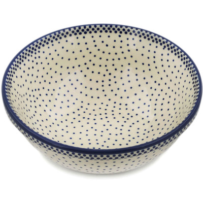 Polish Pottery Bowl 7&quot; Misty Blue UNIKAT