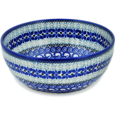 Polish Pottery Bowl 7&quot; Ocean Sights