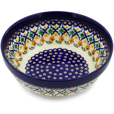 Polish Pottery Bowl 7&quot; Octoberfest