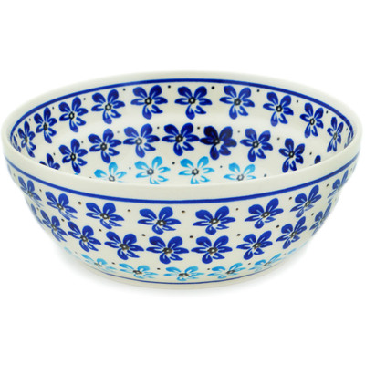 Polish Pottery Bowl 7&quot; Ombre Blue