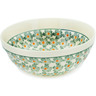 Polish Pottery Bowl 7&quot; Orange Blossoms