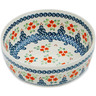 Polish Pottery Bowl 7&quot; Orange Bunches