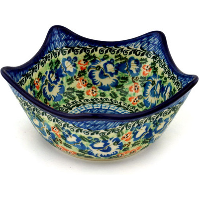Polish Pottery Bowl 7&quot; Orchid Delight UNIKAT