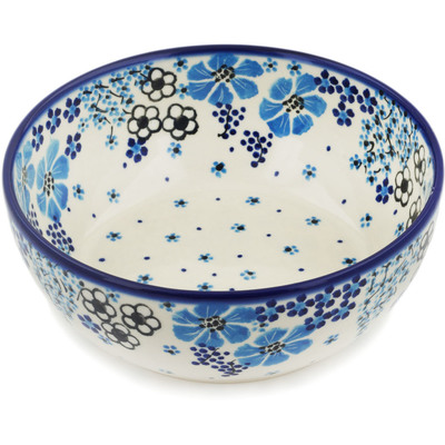 Polish Pottery Bowl 7" Pansy Dawn