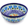 Polish Pottery Bowl 7&quot; Pansy Morning