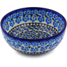 Polish Pottery Bowl 7&quot; Pansy Plenty