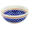 Polish Pottery Bowl 7&quot; Peacock Americana