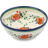 Polish Pottery Bowl 7&quot; Polish Roses UNIKAT