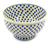 Polish Pottery Bowl 7&quot; Polka Dot Delight