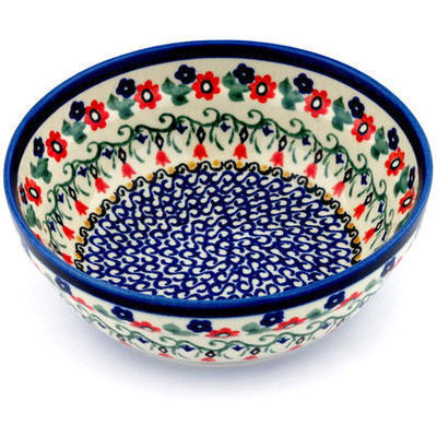 Polish Pottery Bowl 7&quot; Polonia UNIKAT