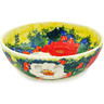 Polish Pottery Bowl 7&quot; Red&#039;n&#039;white Classic UNIKAT