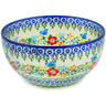 Polish Pottery Bowl 7&quot; Ring Of Meadow Flowers
