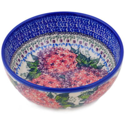 Polish Pottery Bowl 7&quot; Royal Flowerbox UNIKAT