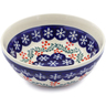 Polish Pottery Bowl 7&quot; Snowflakes Tree