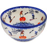 Polish Pottery Bowl 7&quot; Spooky Town