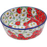 Polish Pottery Bowl 7&quot; Spring Blossom Harmony UNIKAT
