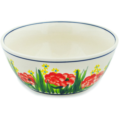 Polish Pottery Bowl 7&quot; Spring Dream UNIKAT
