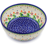 Polish Pottery Bowl 7&quot; Spring Flowers
