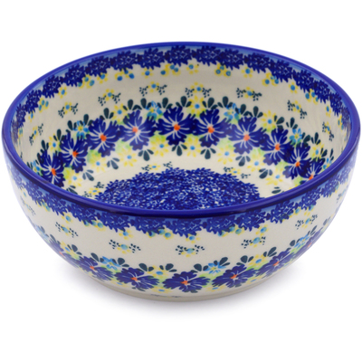 Polish Pottery Bowl 7&quot; Spring Meadow