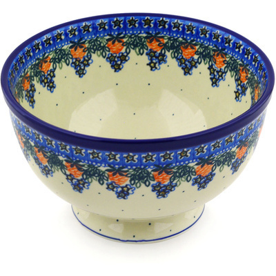 Polish Pottery Bowl 7&quot; Strwaberry Fever
