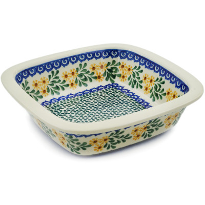Polish Pottery Bowl 7&quot; Summer Day