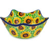 Polish Pottery Bowl 7&quot; Sunflower Bliss UNIKAT