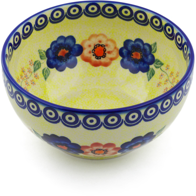 Polish Pottery Bowl 7&quot; Sunny Branches