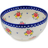 Polish Pottery Bowl 7&quot; Sunny Side Blooms