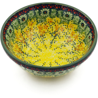 Polish Pottery Bowl 7&quot; Sunshine Grotto UNIKAT