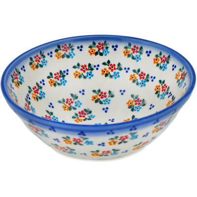 Polish Pottery Bowl 7&quot; Sweet Clusters UNIKAT