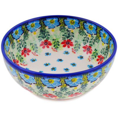 Polish Pottery Bowl 7&quot; Tunnel Vision UNIKAT