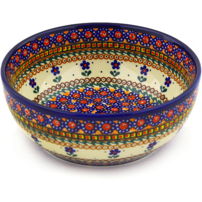 Polish Pottery Bowl 7&quot; UNIKAT