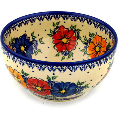 Polish Pottery Bowl 7&quot; UNIKAT