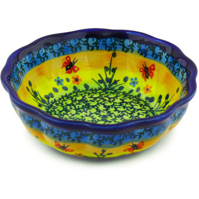 Polish Pottery Bowl 7&quot; UNIKAT