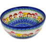 Polish Pottery Bowl 7&quot; Wild Mushroom Picking