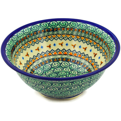 Polish Pottery Bowl 8&quot; Albuquerque UNIKAT