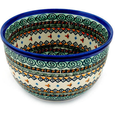 Polish Pottery Bowl 8&quot; Albuquerque UNIKAT