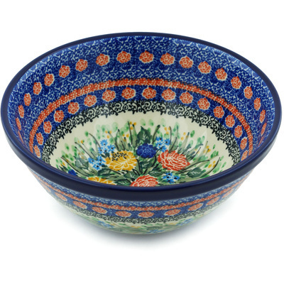 Polish Pottery Bowl 8&quot; Amazing Ideal UNIKAT