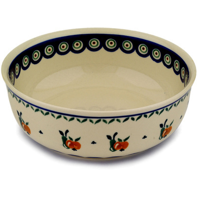 Polish Pottery Bowl 8" Apple Pears