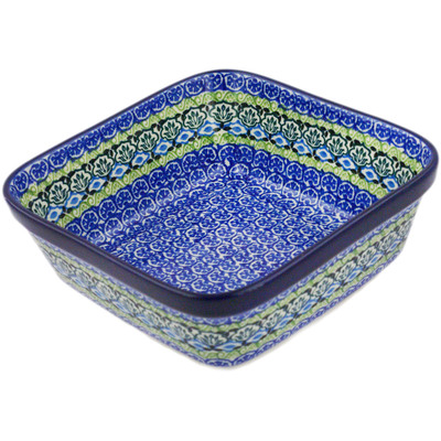 Polish Pottery Bowl 8&quot; Artistic Boho