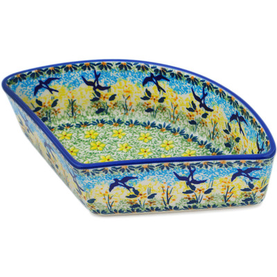 Polish Pottery Bowl 8&quot; Birds In The Sunset UNIKAT