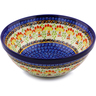 Polish Pottery Bowl 8&quot; Blooming Red