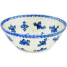 Polish Pottery Bowl 8&quot; Blue Berry Special UNIKAT