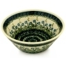 Polish Pottery Bowl 8" Blue Daisy Circle