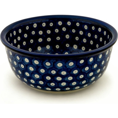 Polish Pottery Bowl 8&quot; Blue Eyes