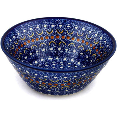 Polish Pottery Bowl 8&quot; Blue Horizons
